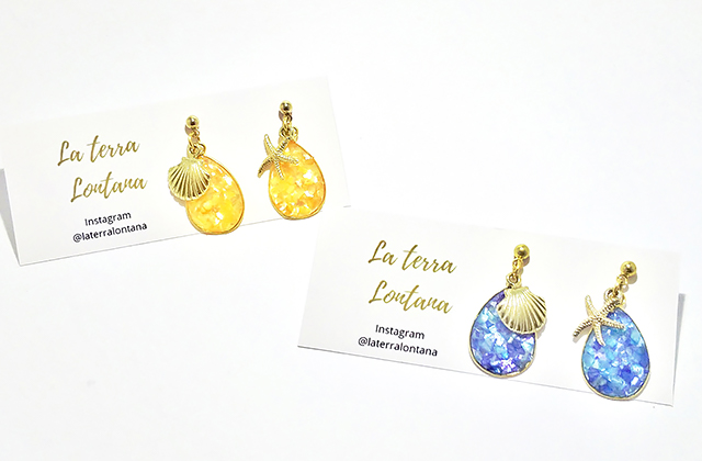 La terra Lontana&;Exciting Magic 誕生石ピアス、ハンドメイドアクセサリー、キッズアクセサリー、引き揃え糸、アクセサリー