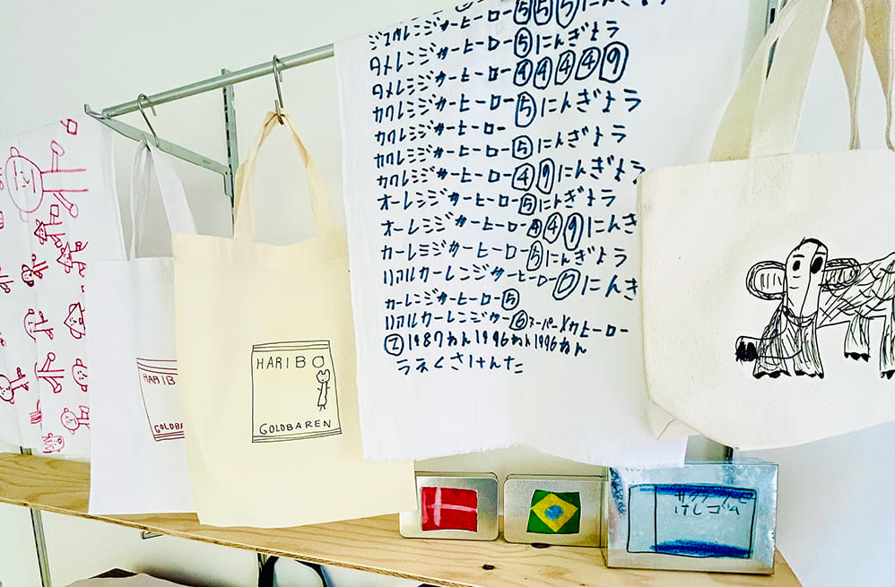 エコバッグ、布小物、バッジ、キーホルダー